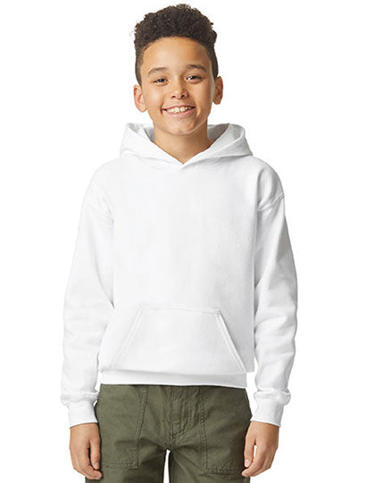 Softstyle® Midweight Fleece Youth Hoodie in White, Größe XL (176)
