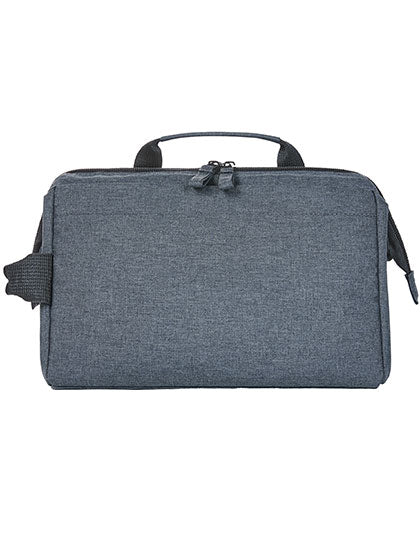 Zip Bag Circle in Blue-Grey Melange, Größe 26 x 18 x 14 cm