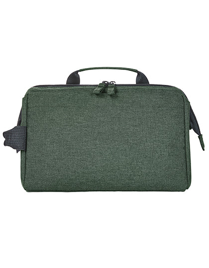 Zip Bag Circle in Green Melange, Größe 26 x 18 x 14 cm