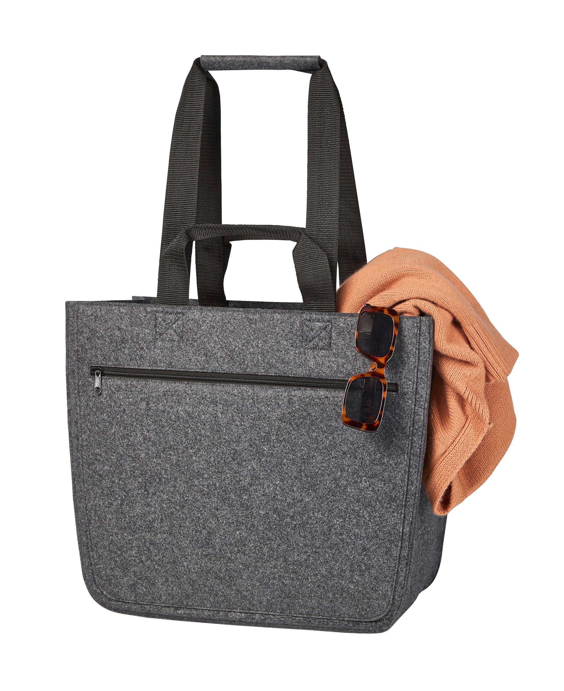 Felt Shopper Softbasket in Anthracite, Größe 44 x 37 x 30 cm