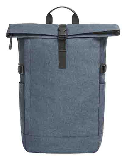 Notebook Backpack Circle in Blue-Grey Melange, Größe 35 x 47 x 16 cm