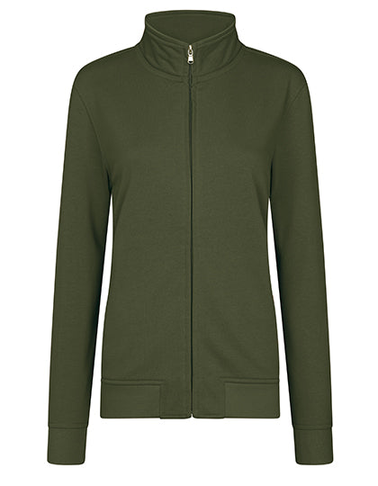 Women´s Premium Full-Zip Sweat Jacket in Olive, Größe 5XL