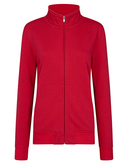 Women´s Premium Full-Zip Sweat Jacket in Red, Größe 5XL