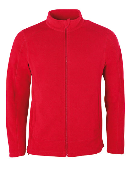 Men´s Full- Zip Fleece Jacket in Red, Größe 5XL