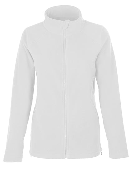 Women´s Full- Zip Fleece Jacket in White, Größe 3XL