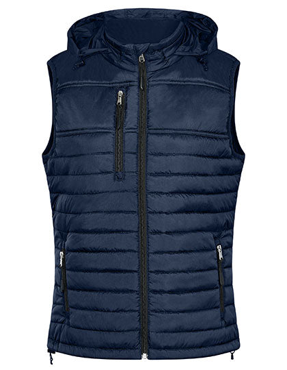 Women´s Hooded Performance Body Warmer in Navy, Größe 3XL