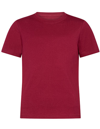 Kids´ Organic Luxury Roundneck Tees in Bordeaux, Größe 3XL (158/13-14)