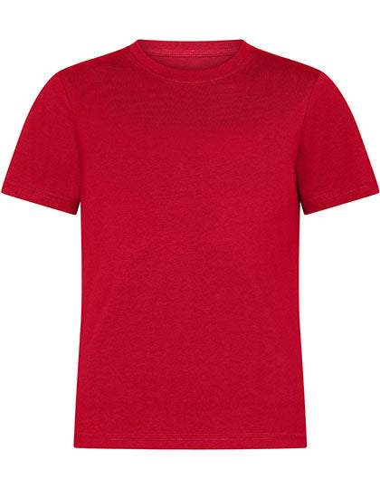 Kids´ Organic Luxury Roundneck Tees in Red, Größe 3XL (158/13-14)