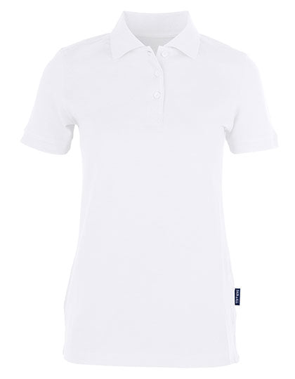 Women´s Heavy Stretch Polo in White, Größe 5XL