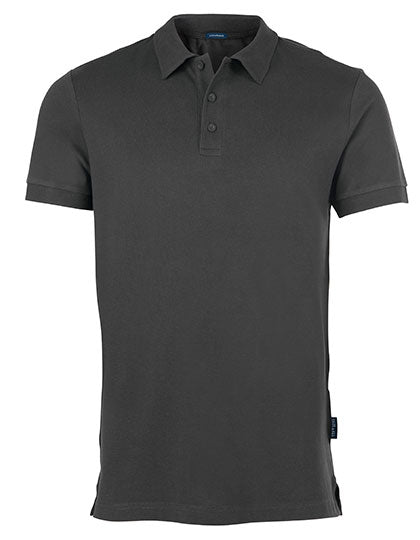 Men´s Luxury Stretch Polo in Dark Grey, Größe 5XL