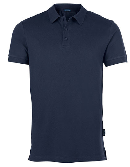 Men´s Luxury Stretch Polo in Navy, Größe 5XL
