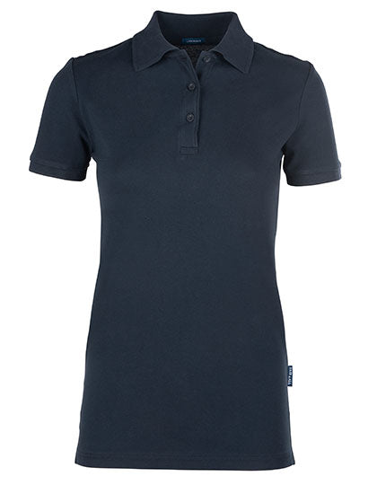 Women´s Luxury Stretch Polo in Navy, Größe 5XL