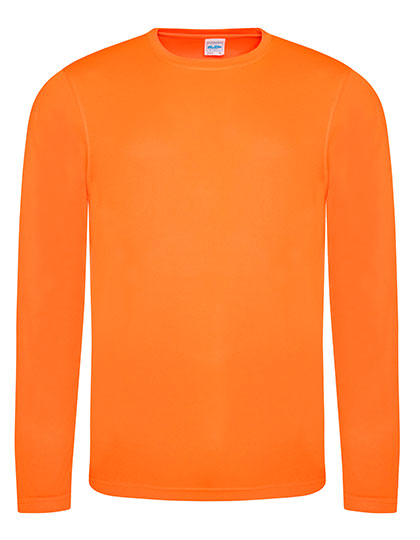 Long Sleeve Cool T in Electric Orange, Größe XXL