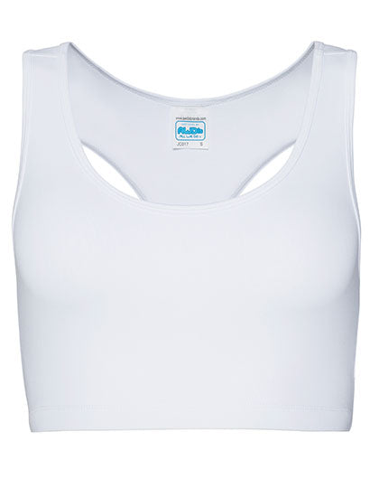 Women´s Cool Sports Crop Top in Arctic White, Größe XL