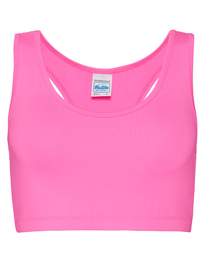 Women´s Cool Sports Crop Top in Electric Pink, Größe XL