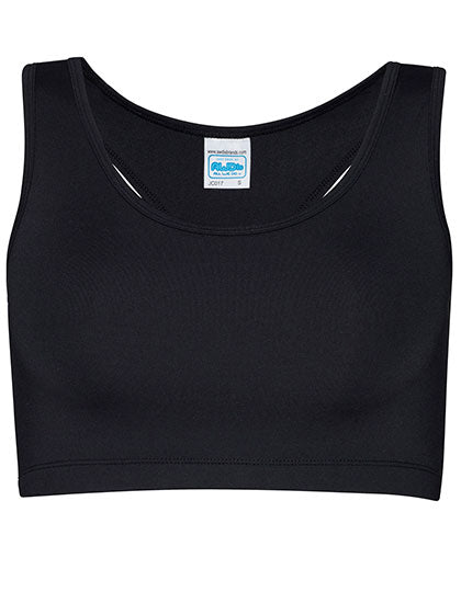 Women´s Cool Sports Crop Top in Jet Black, Größe XXS