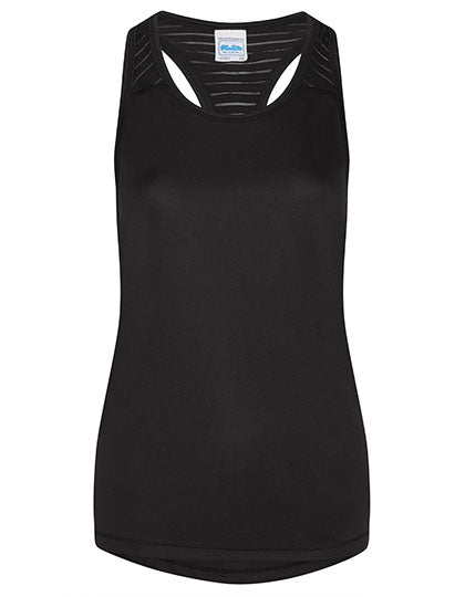 Women´s Cool Smooth Workout Vest in Jet Black, Größe XXS