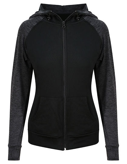 Women´s Cool Contrast Zoodie in Black, Größe XL