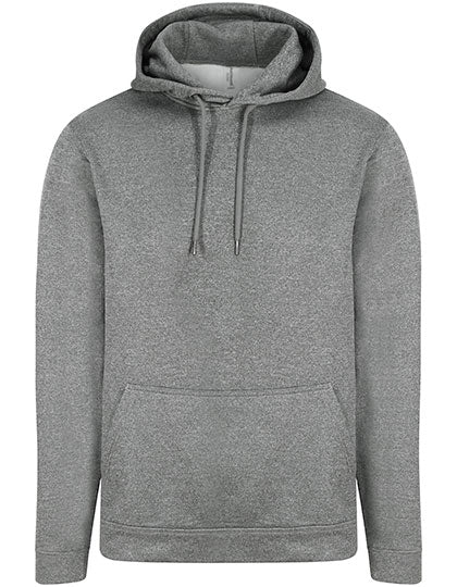 Sports Polyester Hoodie in Grey Melange, Größe 3XL