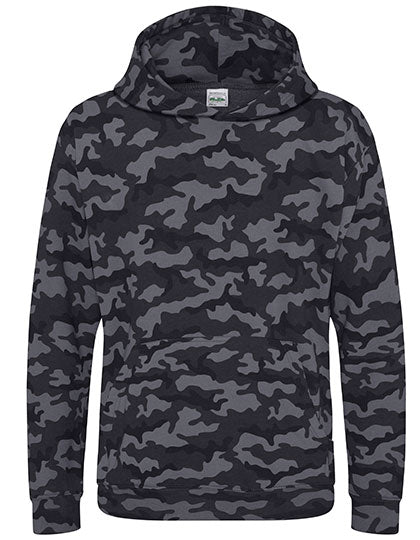 Kids´ Camo Hoodie in Black Camo, Größe 12/13 (XL)
