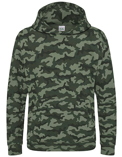 Kids´ Camo Hoodie in Green Camo, Größe 12/13 (XL)