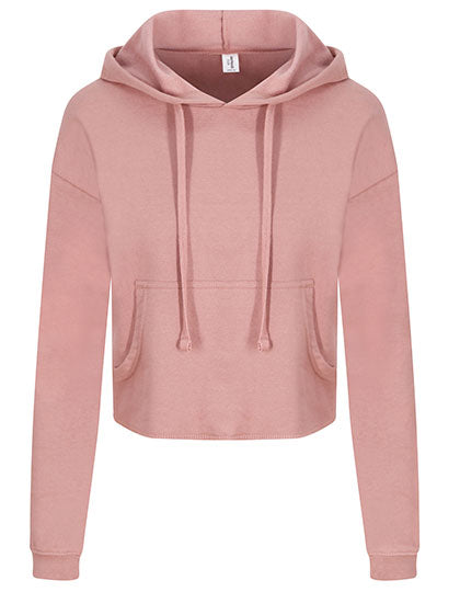 Women´s Cropped Hoodie in Dusty Pink, Größe XL
