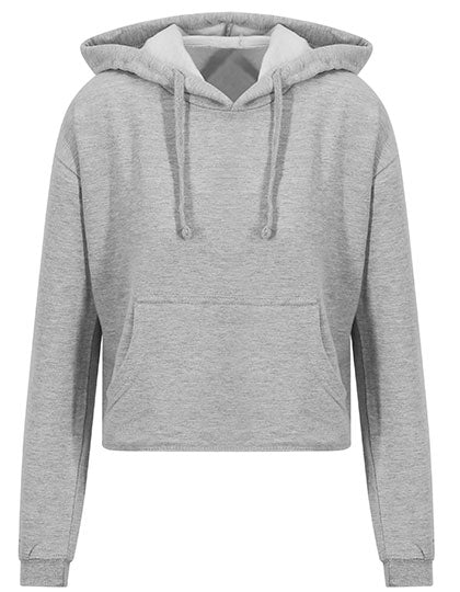 Women´s Cropped Hoodie in Heather Grey, Größe XXS