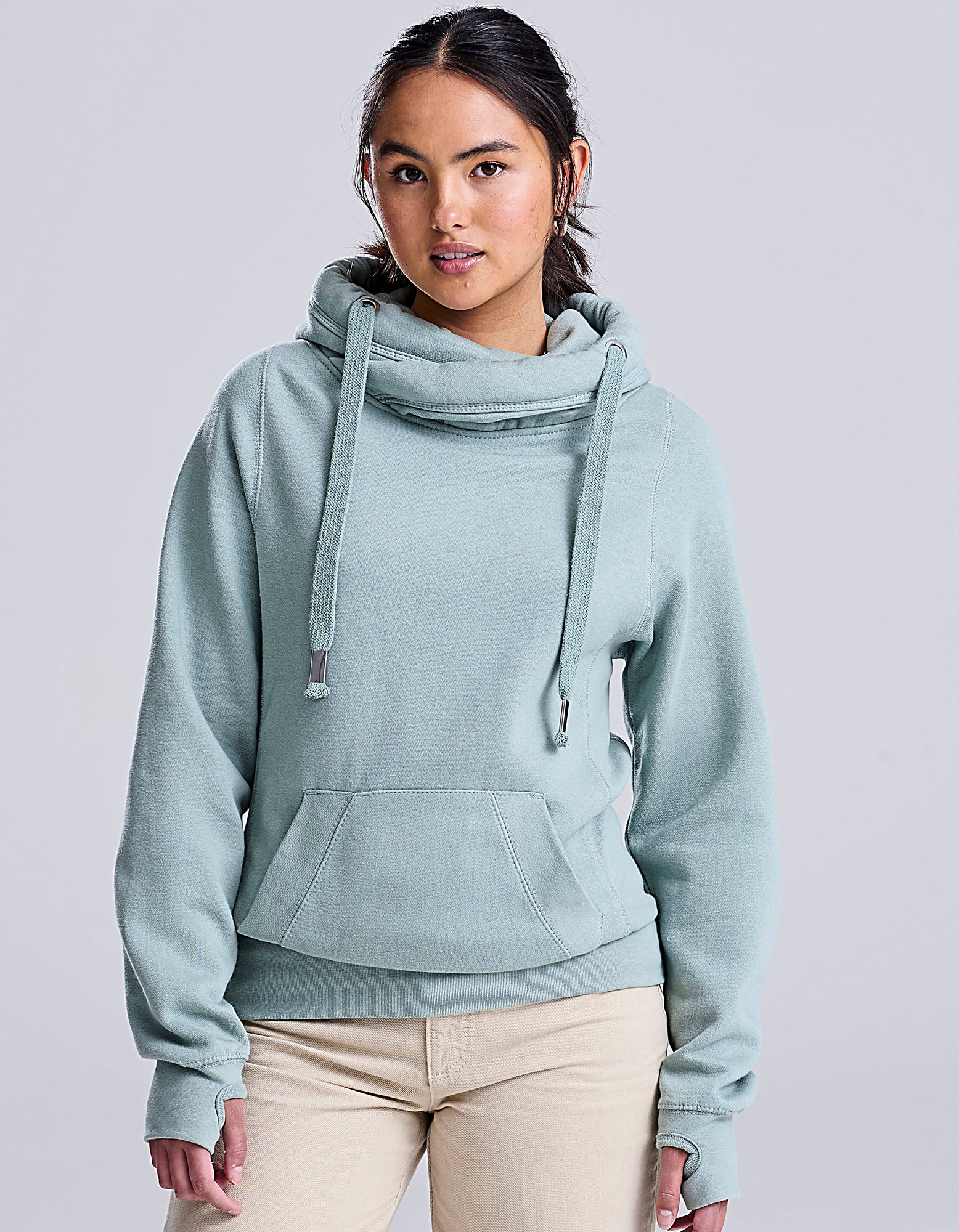 Cross Neck Hoodie
