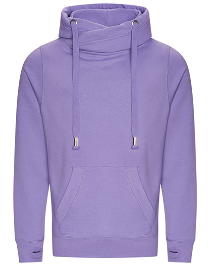Cross Neck Hoodie in Digital Lavender, Größe XXL