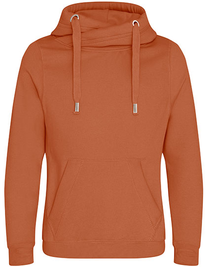Cross Neck Hoodie in Ginger Biscuit, Größe XXL