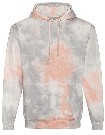Tie-Dye Hoodie in Grey Pink Marble, Größe XXL