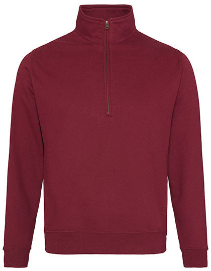 Sophomore 1/4 Zip Sweat in Burgundy, Größe XXL