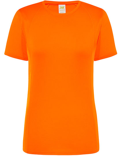 Ladies´ Sport T-Shirt in Orange Fluor, Größe XXL