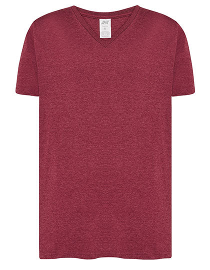 Urban V-Neck in Burgundy Heather, Größe XXL