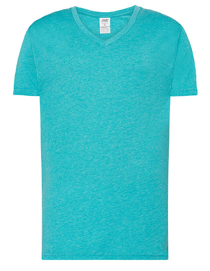 Urban V-Neck in Turquoise Heather, Größe XXL