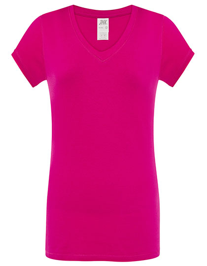 Ladies´ V-Neck Sicilia in Fuchsia, Größe XL