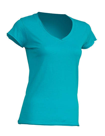 Ladies´ V-Neck Sicilia in Turquoise, Größe XL
