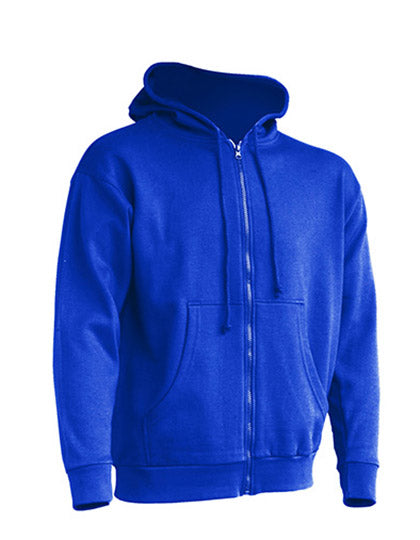 Zipped Hooded Sweater in Royal Blue, Größe XXL