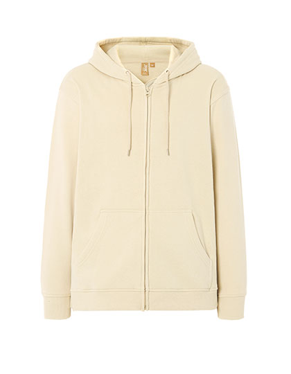 Unisex Hooded Full Zip Sweat Fuji in Buttercream, Größe 3XL