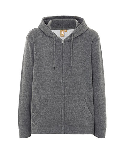 Unisex Hooded Full Zip Sweat Fuji in Dark Grey Melange, Größe 3XL