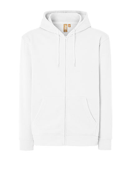 Unisex Hooded Full Zip Sweat Fuji in White, Größe 3XL
