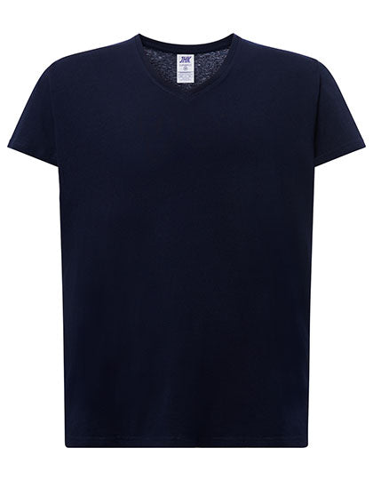 Ladies´ Curves T-Shirt V-Neck in Navy, Größe XL