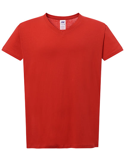 Ladies´ Curves T-Shirt V-Neck in Red, Größe XL