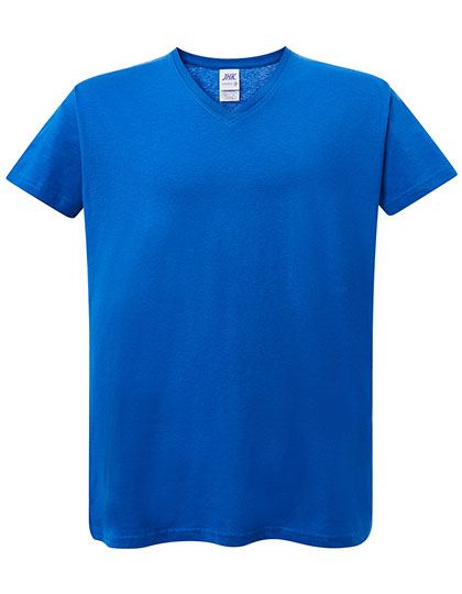 Ladies´ Curves T-Shirt V-Neck in Royal Blue, Größe XL