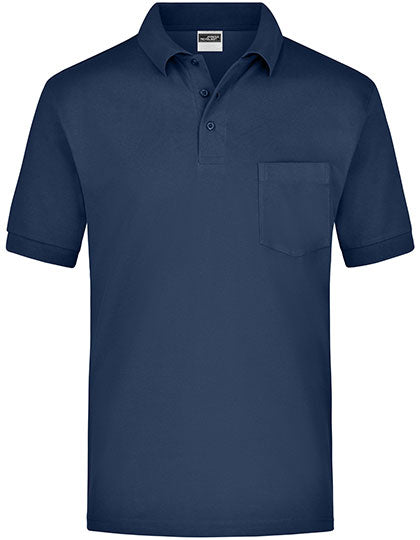 Polo-Piqué Pocket in Navy, Größe 3XL