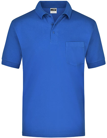 Polo-Piqué Pocket in Royal, Größe 3XL