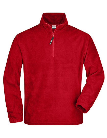 Half-Zip Fleece in Red, Größe XXL