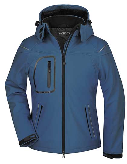 Ladies´ Winter Softshell Jacket in Navy, Größe XXL