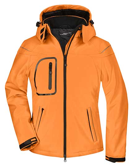 Ladies´ Winter Softshell Jacket in Orange, Größe XXL