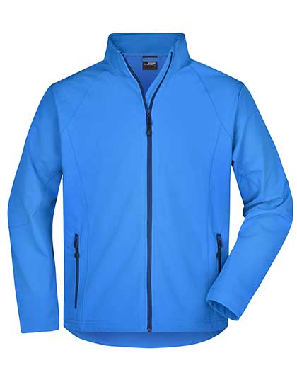 Men´s Softshell Jacket in Azur, Größe XXL